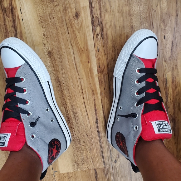 Black, Gray, & Red Converse - Picture 7 of 11